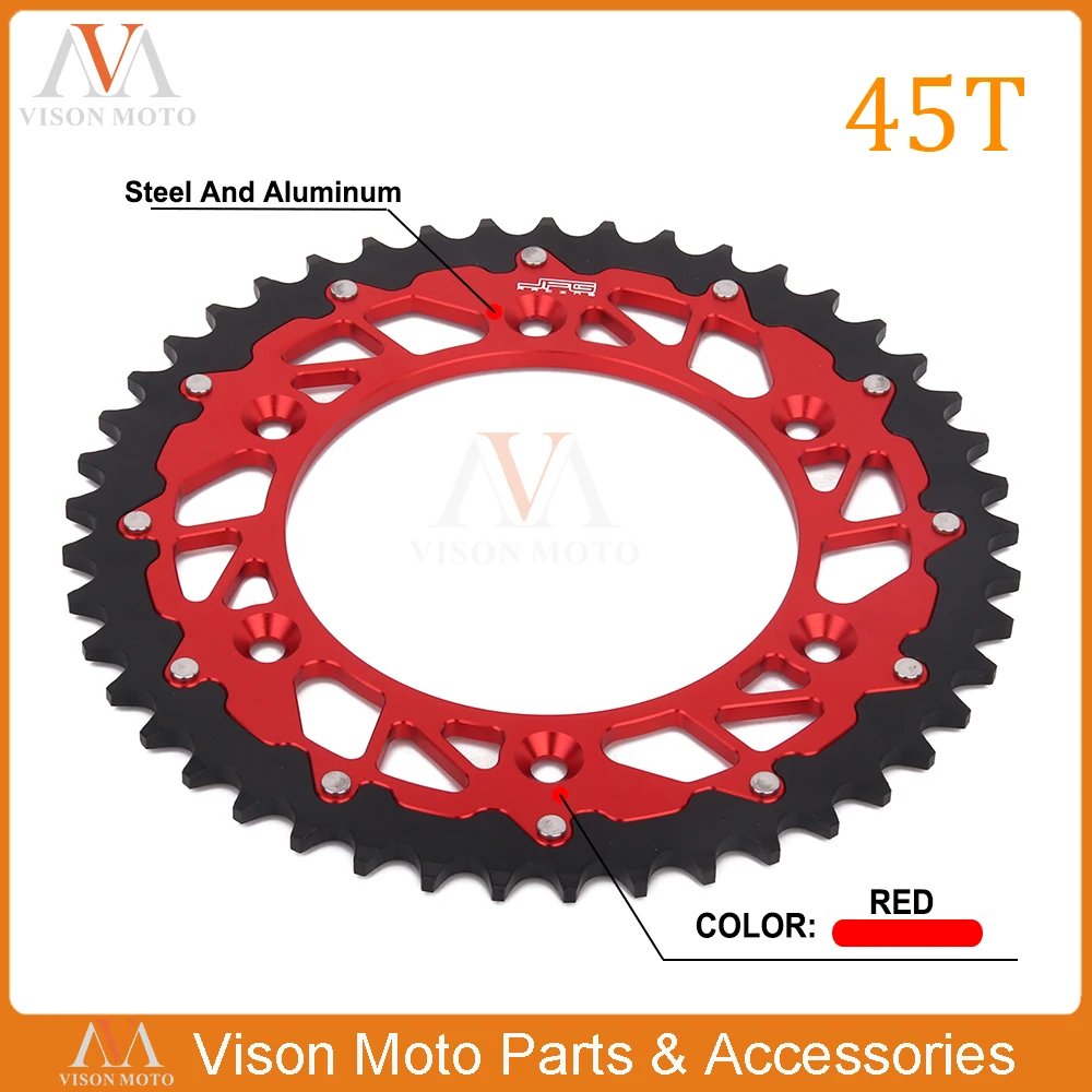 

45T 47T 48T 49T 50T 51T 52T CNC Rear Chain Sprocket For CRF150F CR250R CRF250R XR250R CRF450R XR650R XL250 Dirt Bike Motocross