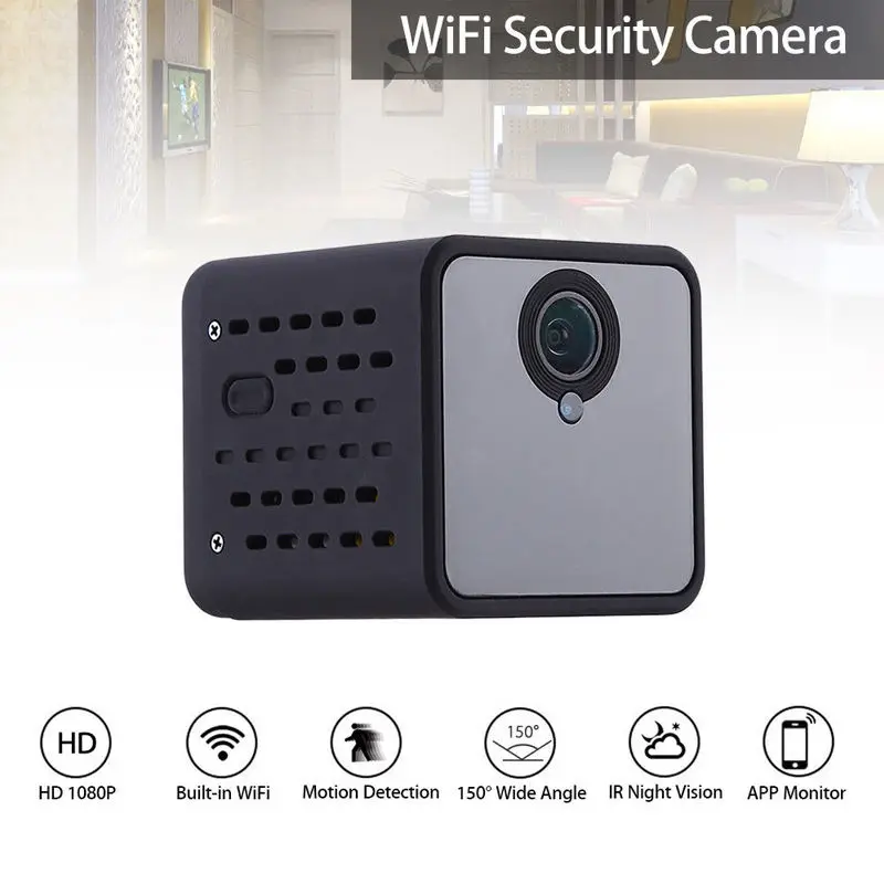 Wifi IP мини камера беспроводная инфракрасная для тела ночное видение Обнаружение