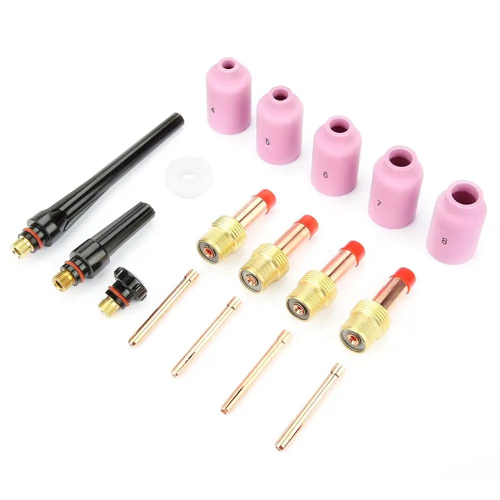 17pcs/set WP 17 18 26 Series TIG Welding Torch Consumables Accessories Torches New | Инструменты