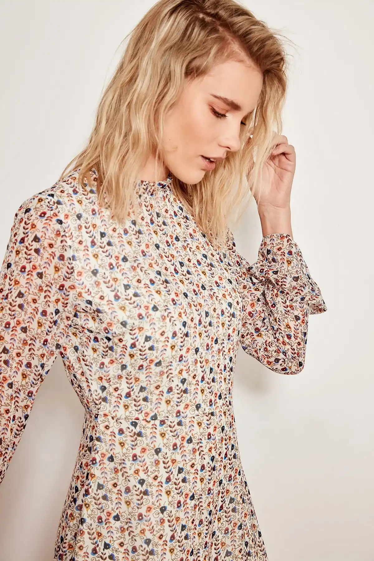 Trendyol разноцветное платье с цветочным рисунком маховик TCLSS19LJ0063|Женские платья| |