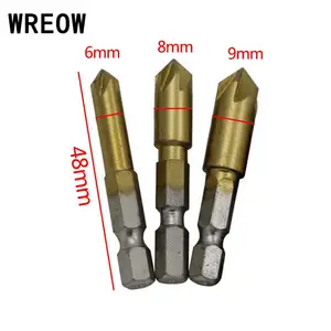 Сверло с шестигранным хвостовиком, 3 шт., 689 мм, HSS, фаска, зенкер, фаска, 14 дюйма, 90 градусов, фреза для деревообработки DIY