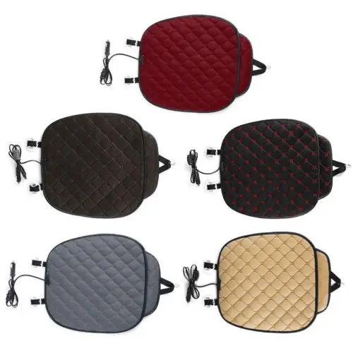 Черный автомобиль с подогревом сиденья чехлы для подушек Авто 12 В Отопление
