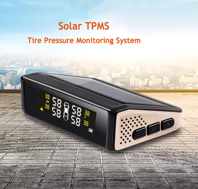 SilverStrong Солнечный TPMS внешний датчик давления в шинах монитор беспроводной