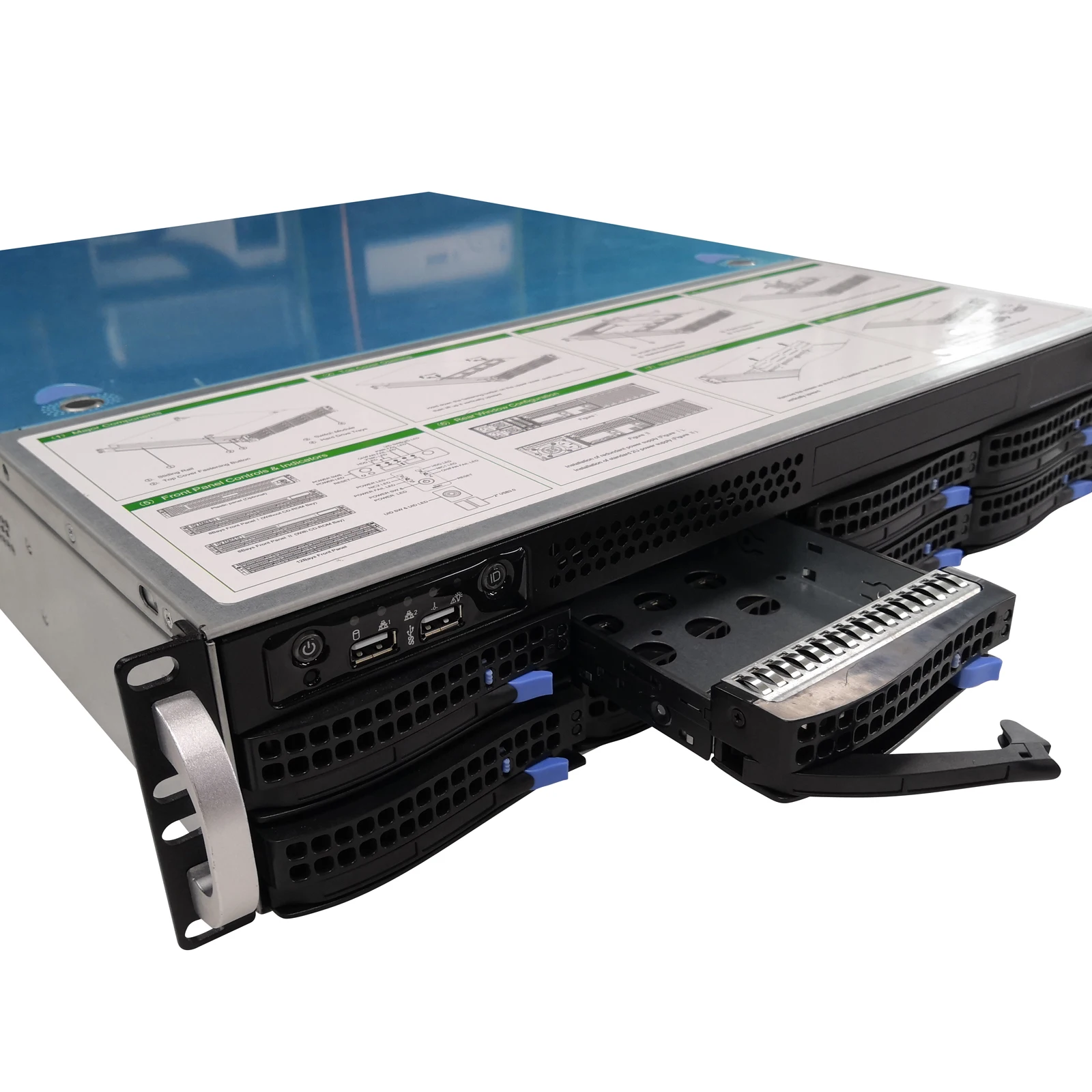 Высокого качества 19 дюймов 8HDD отсеков 2U монтируемые в стойку Горячая замена
