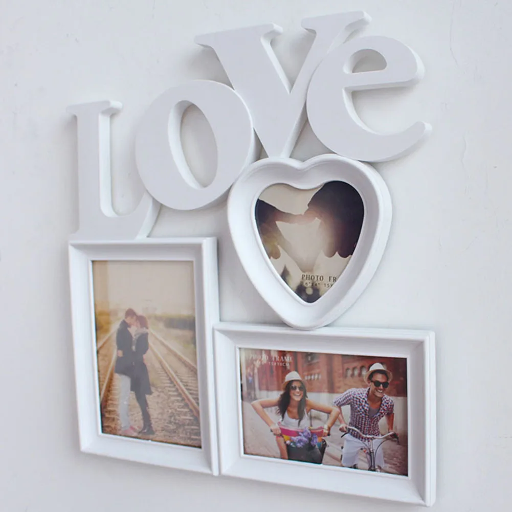 Полый дизайн любовь деревянная фоторамка Сделай Сам фоторамки искусство