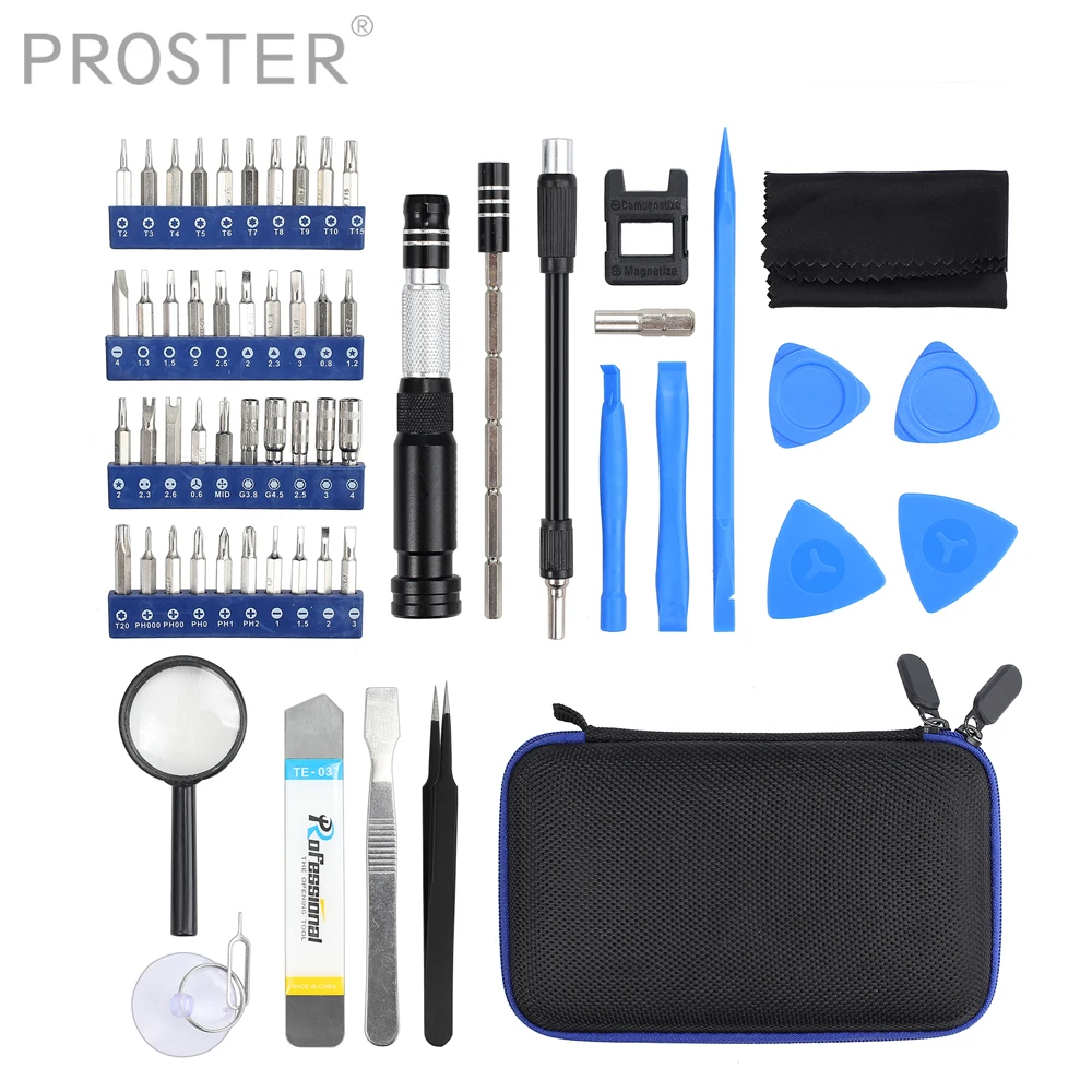 PROSTER 58 в 1 Набор прецизионных отверток профессиональные инструменты для ремонта