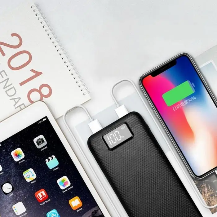 ЖК дисплей с цифровым дисплеем двойной USB выход мощность дома 8x18650 (не входит в