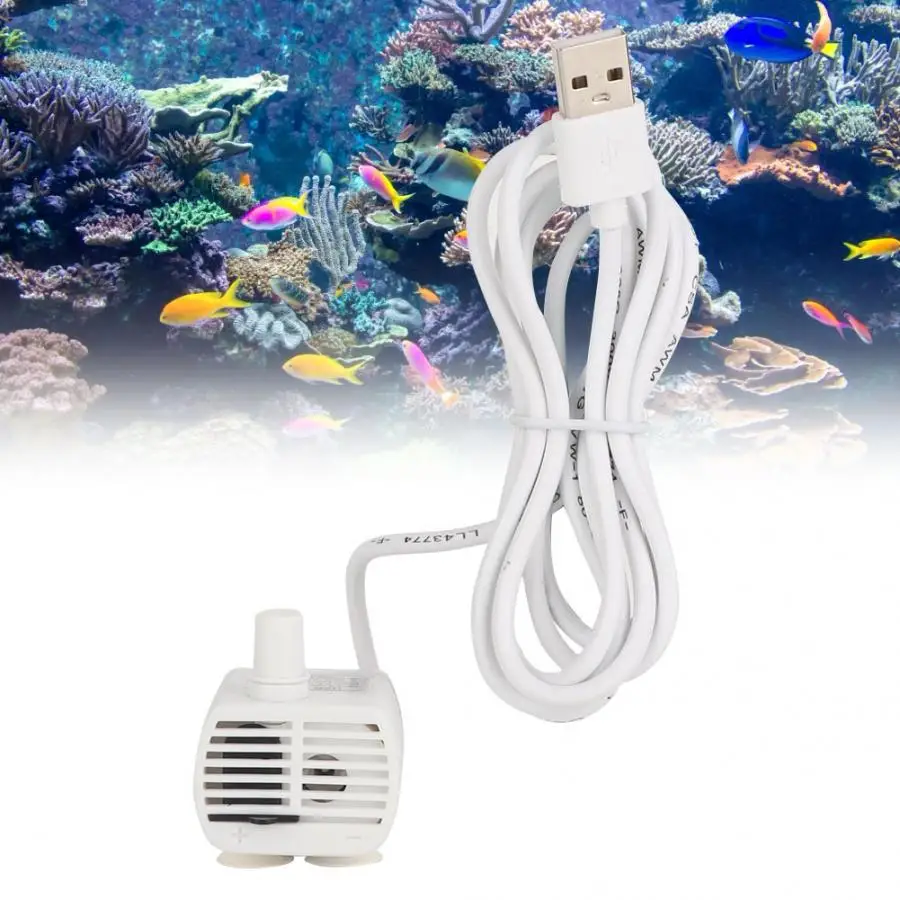Модный Погружной водяной мини насос с USB для аквариума дозатор домашних животных
