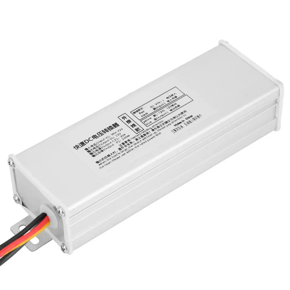 Преобразователь напряжения трансформатора 36-72 в to12V 20A 240 Вт преобразователь