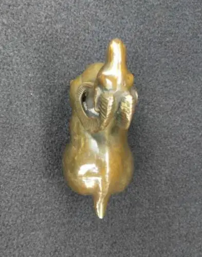 

Chinese pure brass zodiac sheep crafts small statue