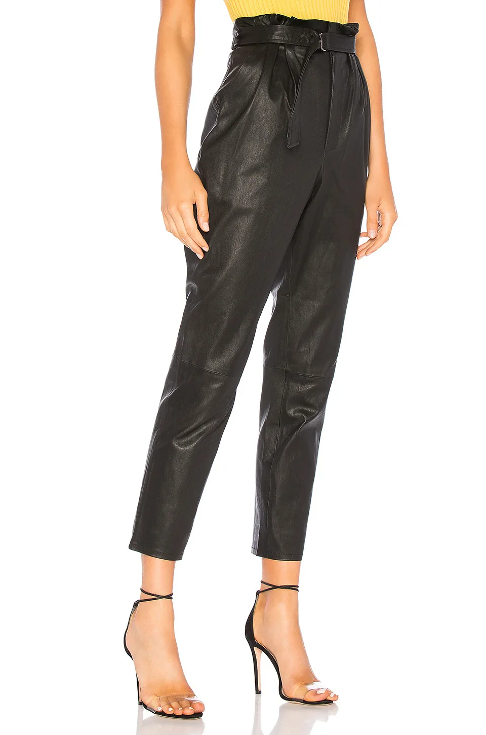 Hirigin New 2018 Autumn PU Leather Pants For Women Fashion Slim Streetwear Ankle-Length Skinny Femme High Waist | Женская одежда