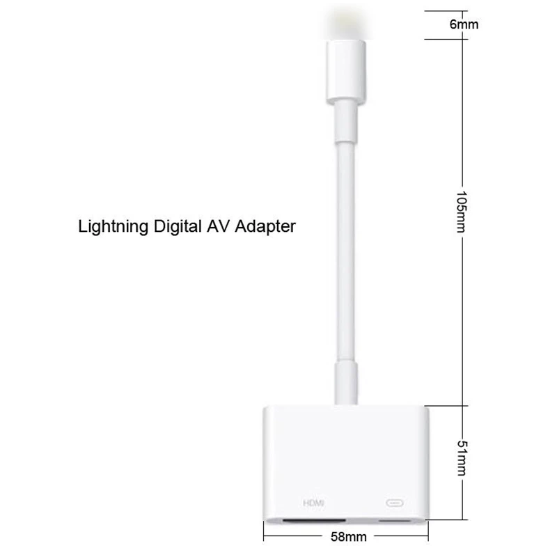 1080P 8 контактный Кабель адаптер Lightning для HDMI TV AV iPhone 5S 6 6S 7 Plus X| |