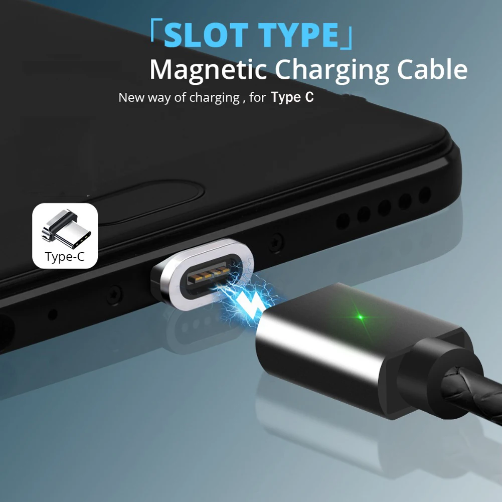 Jetjoy Тип C Магнитный кабель USB 3A быстрое зарядное устройство телефонный провод для
