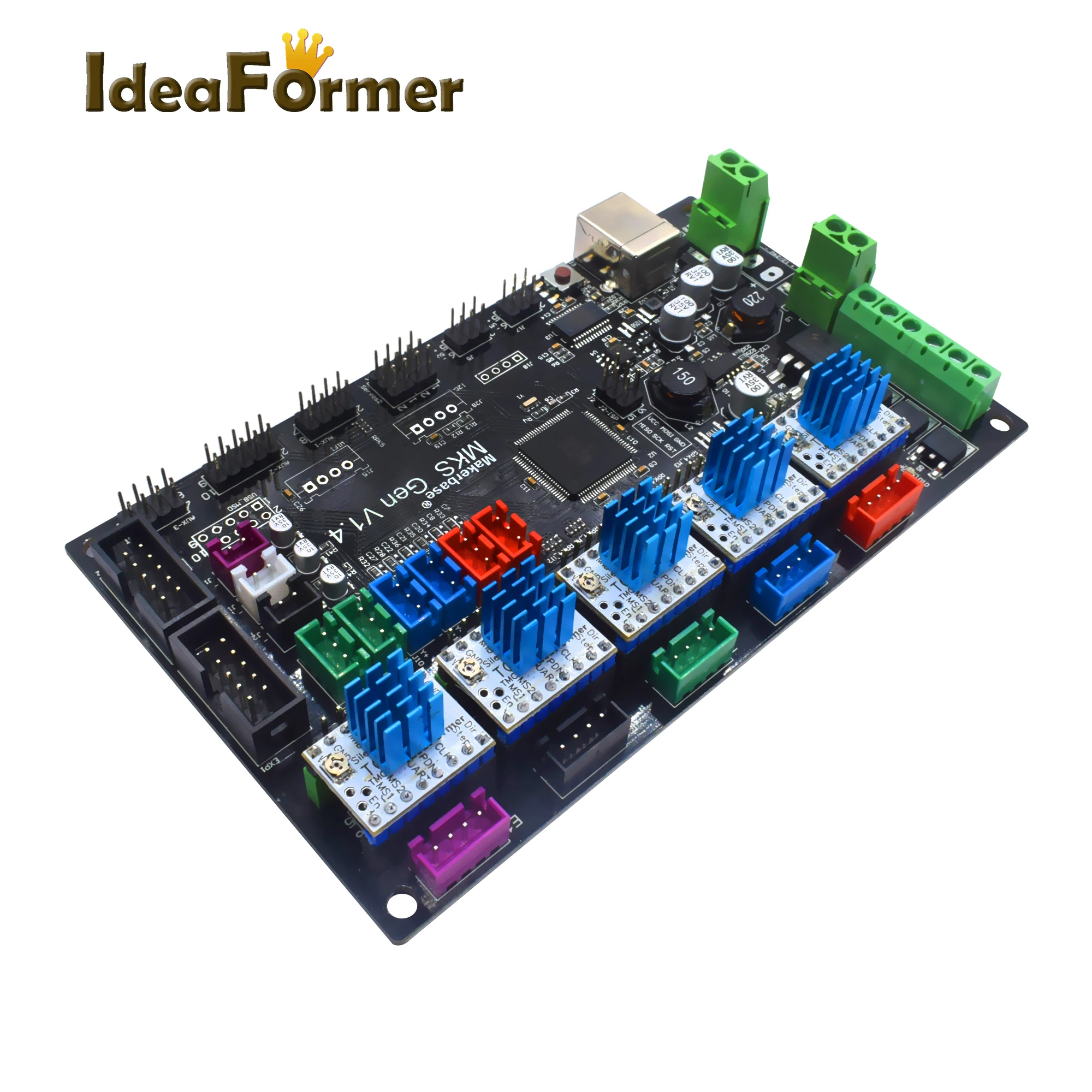 Ideaformer MKS Gen V1.4 плата управления Mega 2560 RepRap Ramps1.4 + 5 шт. A4988/DRV8825/TMC2008/TMC2130 v1.1/TMC2130 SPI