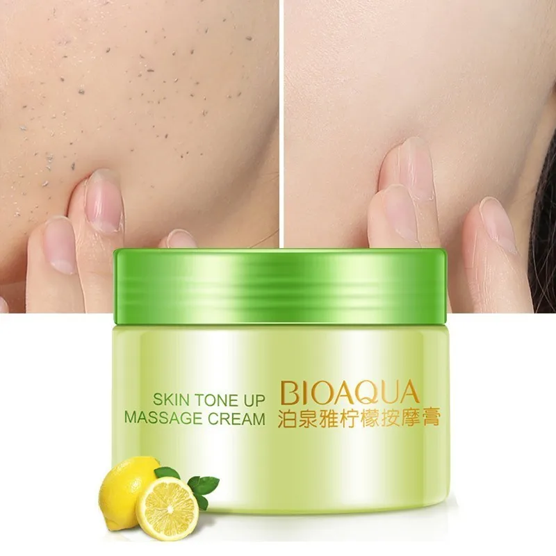 BIOAQUA Lemon Massage Cream Face Moisturizing Hydrating Cleansing Shrink Pore Anti Wrinkle Aging Skin Care Korean Cosmetics|Автозагары и
