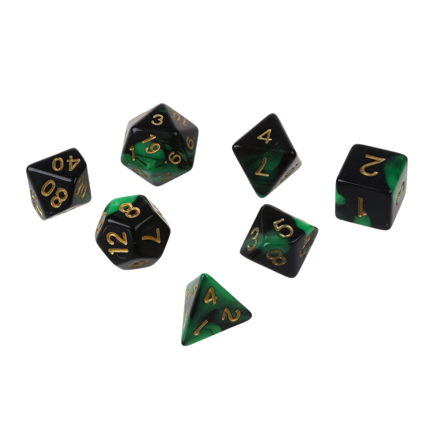 Жемчужные многогранные кости набор 7 D4 D6 D8 D10 D12 D20 для подземелий D & TRPG|Кубики| |