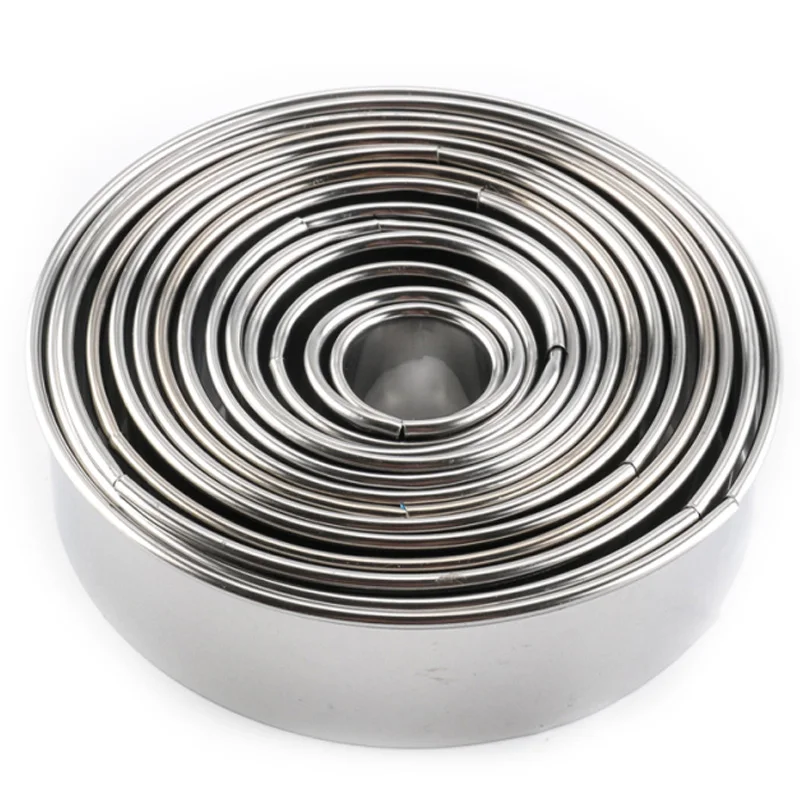 14 Pcs Stainless Steel Round Mousse Circle Kitchen Gadgets Cookie Mold Bakeware Cake Tools Baking DIY | Дом и сад