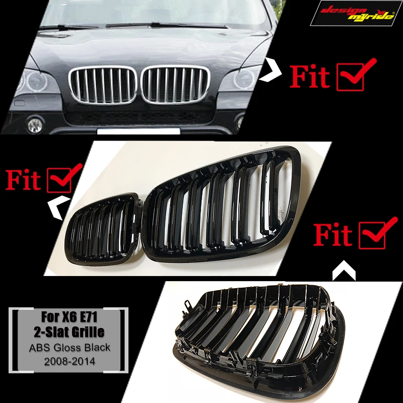 XDrive30i xDrive35i xDrive48i для X6 E71 литьевая форма ABS решетка Передняя почечная глянцевый