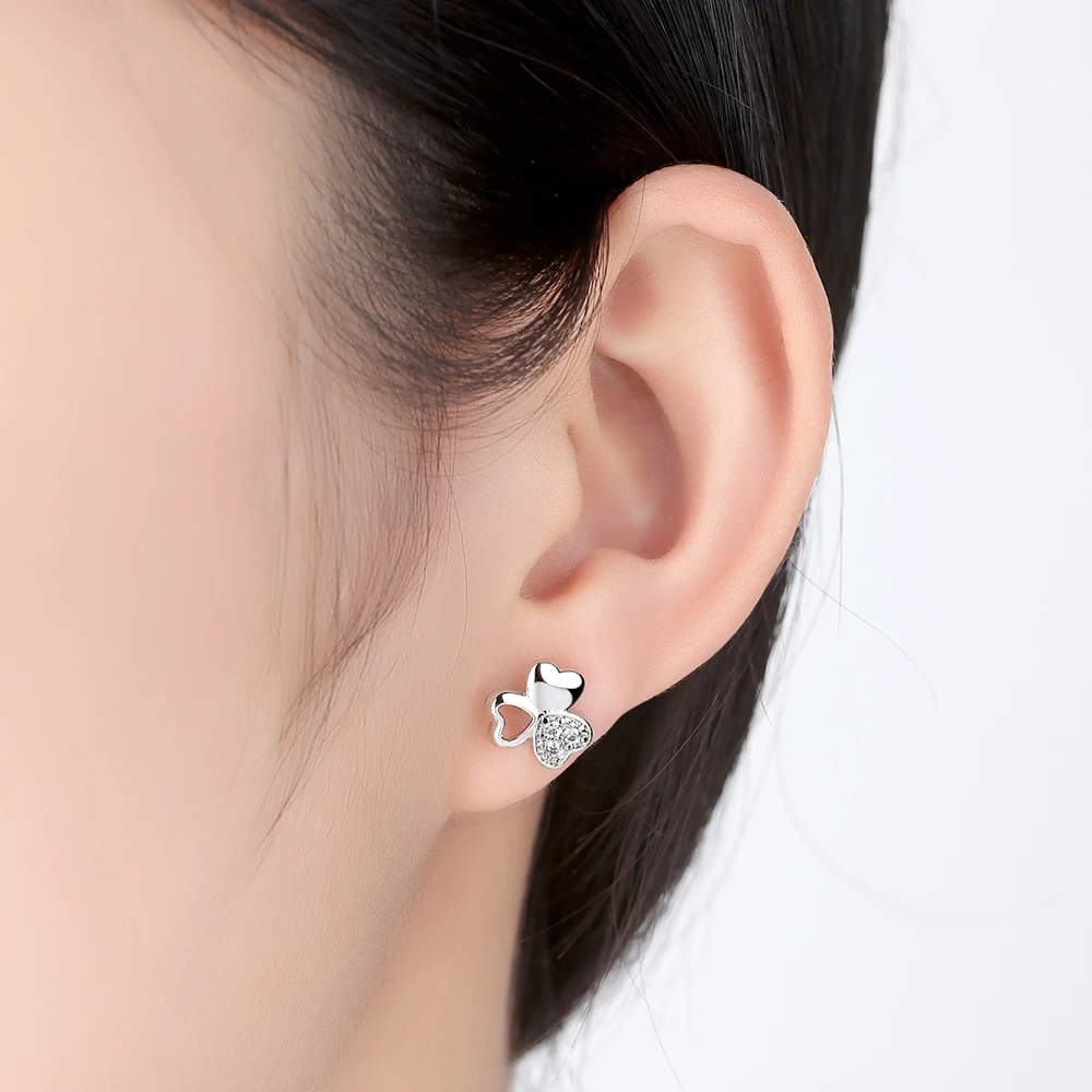 Новые блестящие CZ клевер серьги цветы для девушки любовника необычные женские