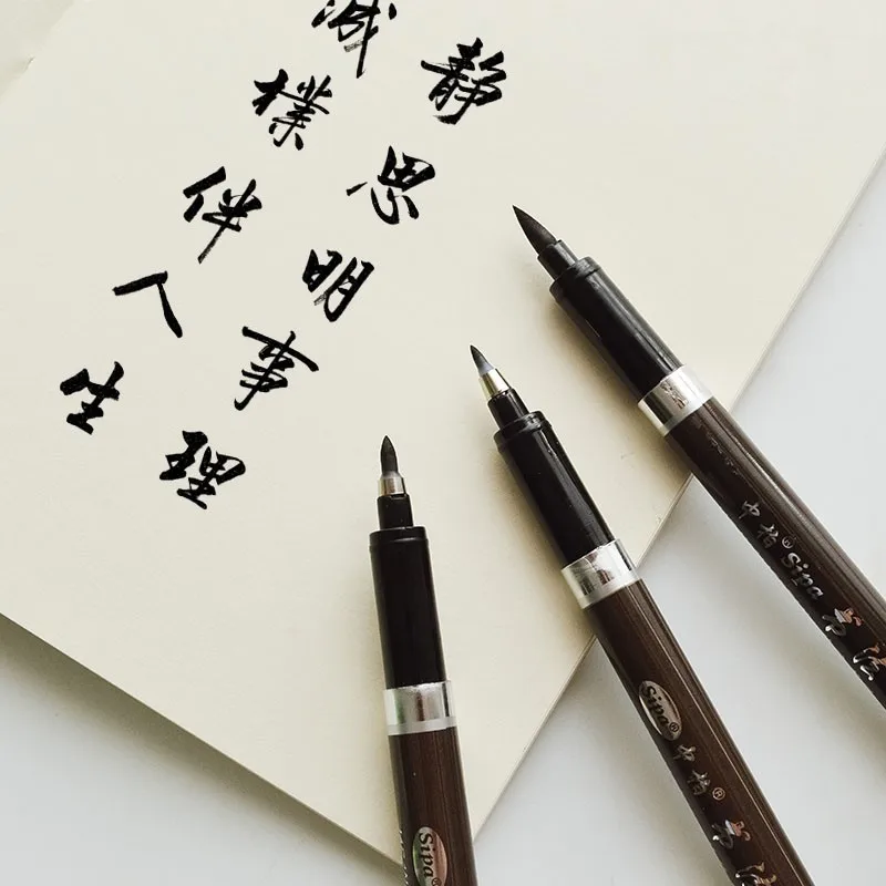 1 PC Paintbrush Marker Pen Writing Drawing Painting Signature Chinese Words Learning Art Pens School Stationary Supplies 04368|Фломастеры|