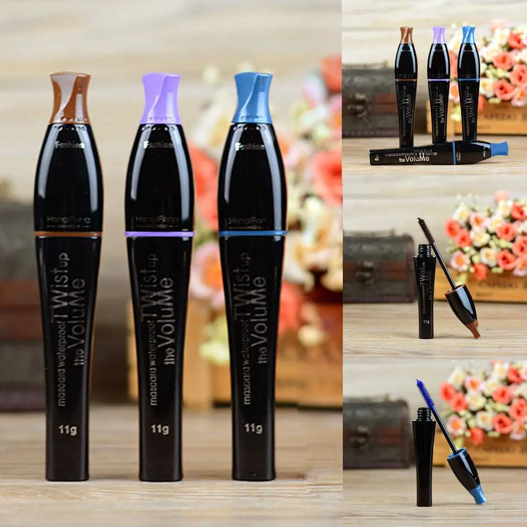 4D Silk Fiber Lash Mascara Waterproof Rimel 3d Eyelash Extension Purple Brown Blue Thick Lengthening Eye Lashes Cosmetic |