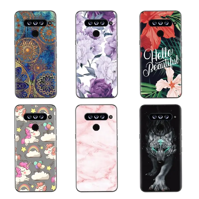 Мягкий чехол для телефона LG G8S / ThinQ Модный Цветной окрашенный крутой дизайн ТПУ