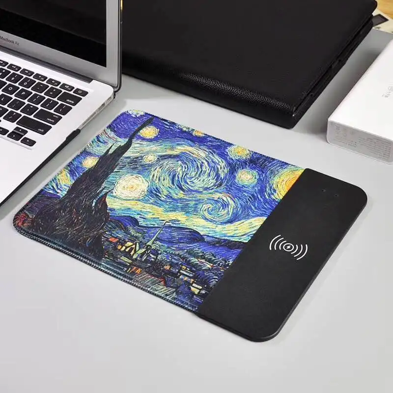 2 в 1 Qi Беспроводное зарядное устройство коврик для мыши Коврик iPhone X XR XS Max 8 Plus Samsung