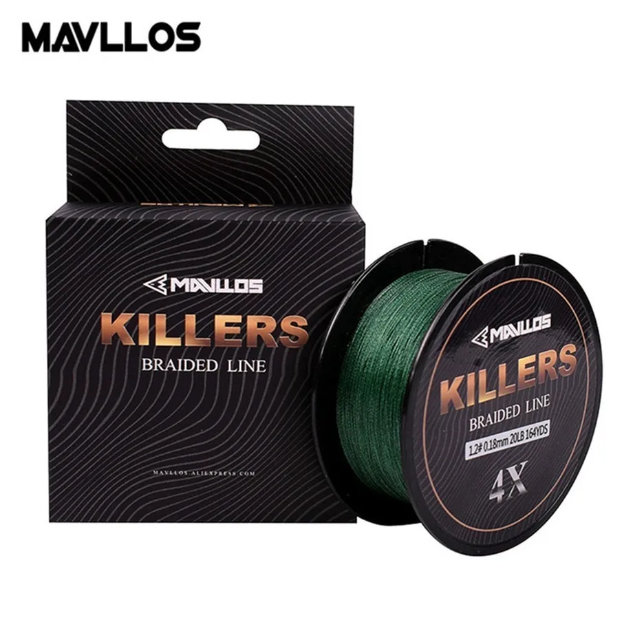 Mavllos Killer 220 м супер прочная рыболовная плетеная леска 10-80 фунтов/18-93 фунтов 4 и 8