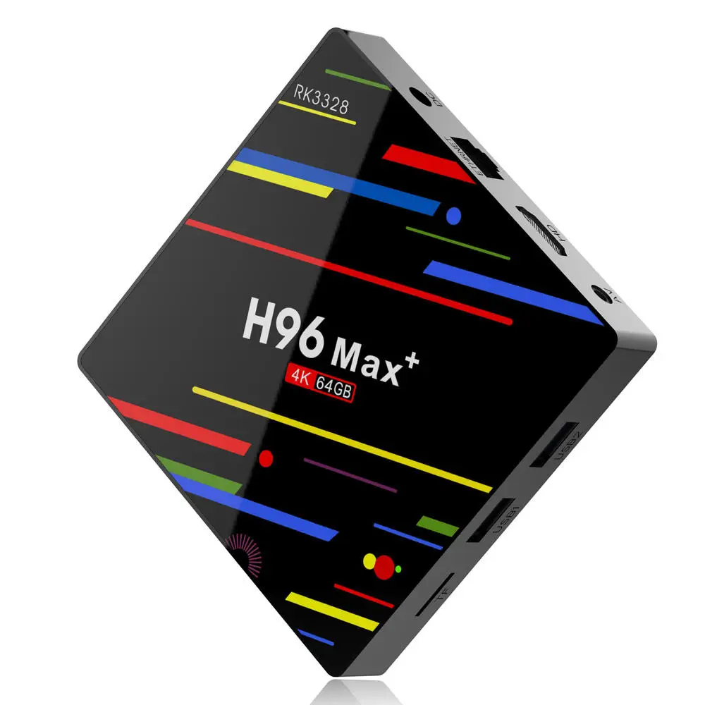 H96 Max Plus RK3328 4 Гб Оперативная память 64 Встроенная Android 8 1 K x 2 100 M LAN г 5 0 WI FI USB3.0 VP9 H.265