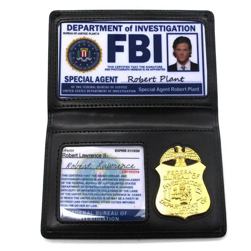 Ролевые игры Реквизит Сверхъестественное Дин Сэм Винчестер Fbi значок держатель