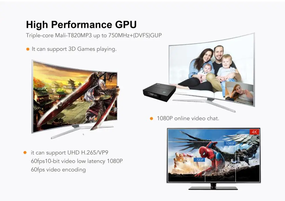 ACEMAX TANIX TX92 Amlogic S912 Octa Core Android 7 1 3g Оперативная память 32G Встроенная 2 4G 5G двойной WI-FI