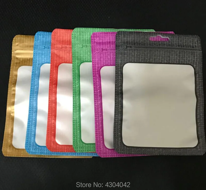 1000pcs colorful Gold Blue Zipper Retail Packaging Bags Pouch for iphone 8 7 6s Cable Earpod For Samsung Headphone home adapter | Мобильные