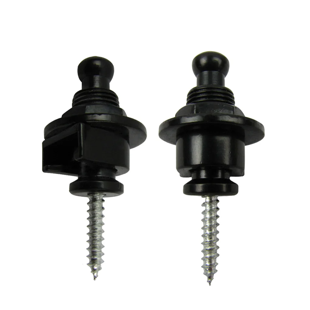 Новый 2шт черный Противоскользящий замок для гитарного ремня металлическая