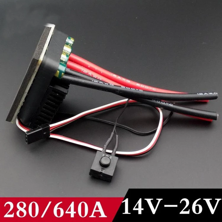 320a/640a двухнаправленная щетка Esc 14 v-26 v 24v 6s электрический регулятор скорости для Diy Rc дифференциальный трек скалолазание Автомобили Rc лодка