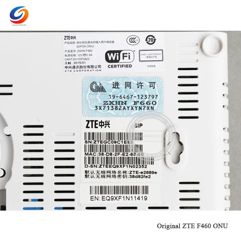 Бесплатная доставка 5 шт./лот ZTE F460 EPON ONU 4LAN + 2 голосовых горшка WIFI USB английская