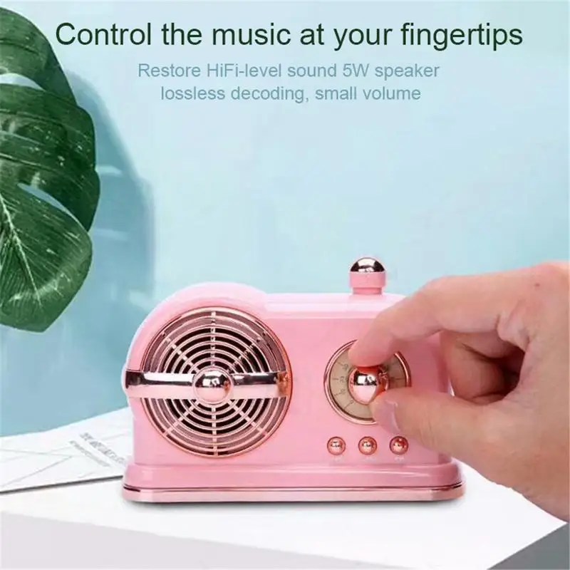 Портативная bluetooth-колонка мини-плеер Ретро Громкая громкость радио 3D стерео HIFI
