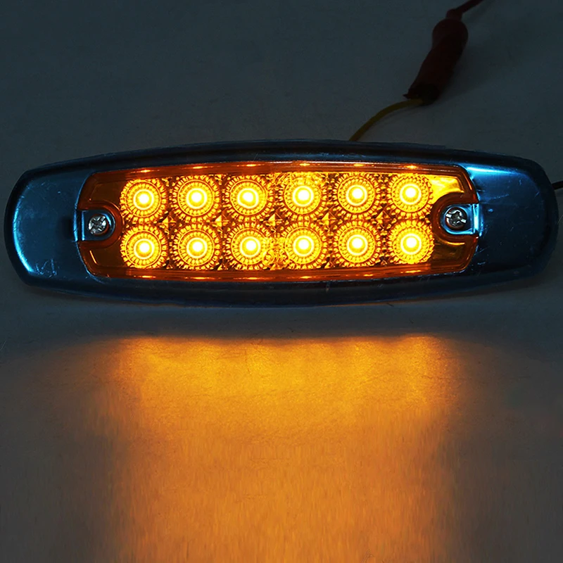 10x158*47*13 мм 12LED 12 V/24 V DC супер яркий желтый автомобильный Тяжелый Грузовик Боковые