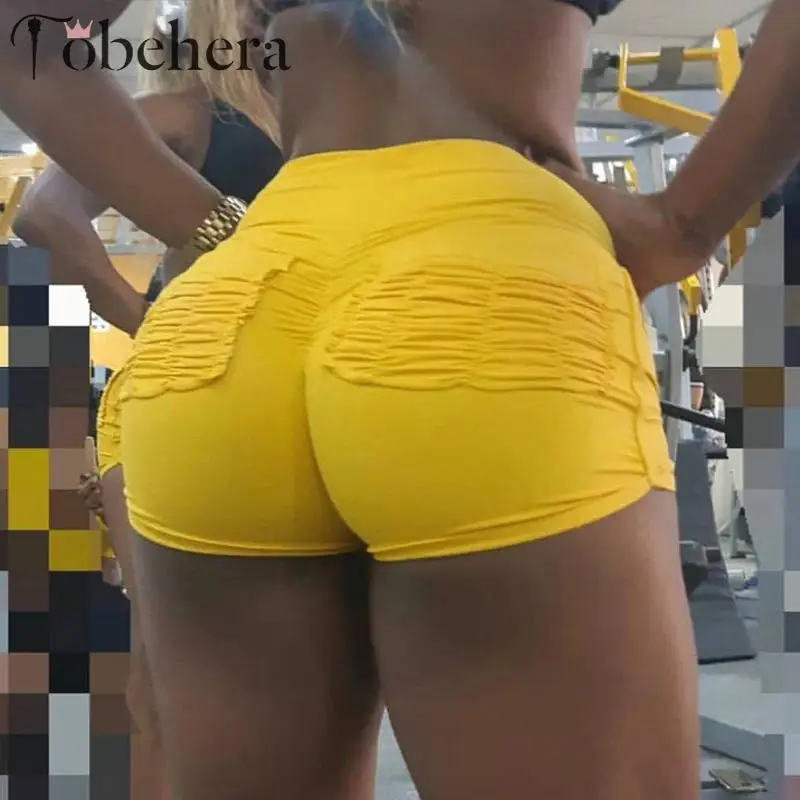 Женские шорты с высокой талией Glamaker черные карманами и баской повседневные