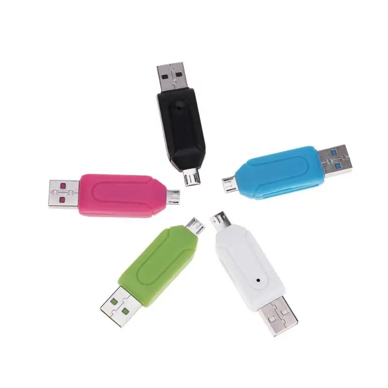 USB2.0 Micro USB OTG кард ридер для TF SD Memery адаптер ПК мобильного телефона ноутбука