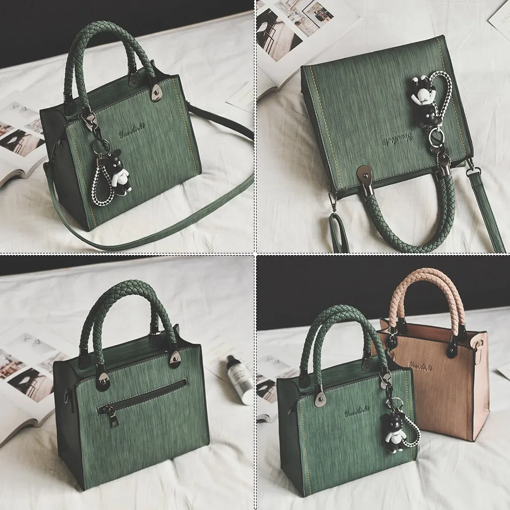 Loshaka Women Leather Handbags Ladies Large Tote Bag Female Square Shoulder Bags Bolsas Femininas Sac New Fashion Crossbody | Багаж и