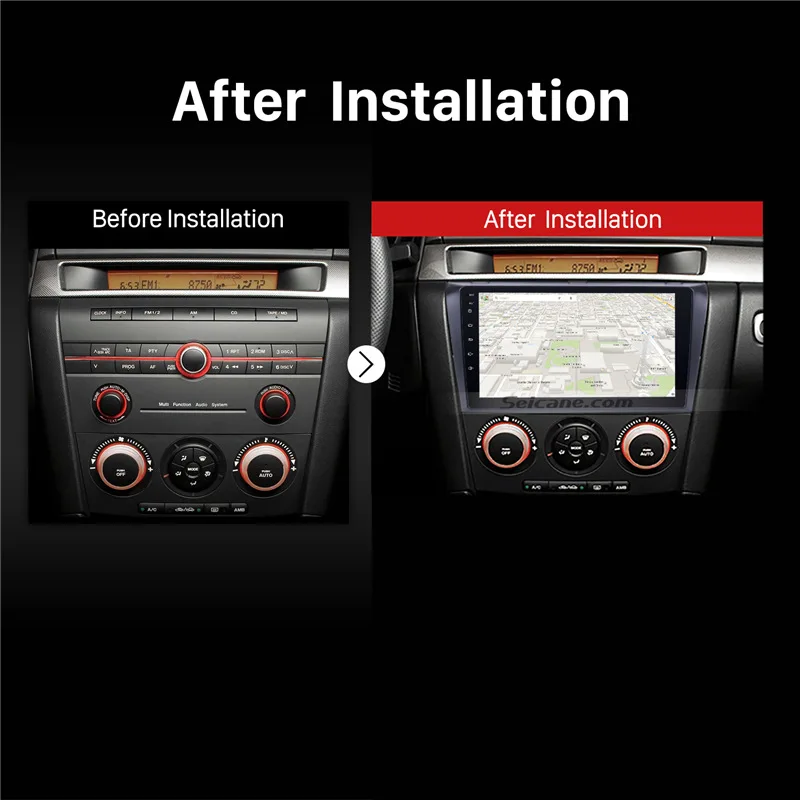 Seicane Android 9 1 2Din автомобильный Радио стерео плеер для 2004 2005 2006 2007 2008 2009 Mazda 3