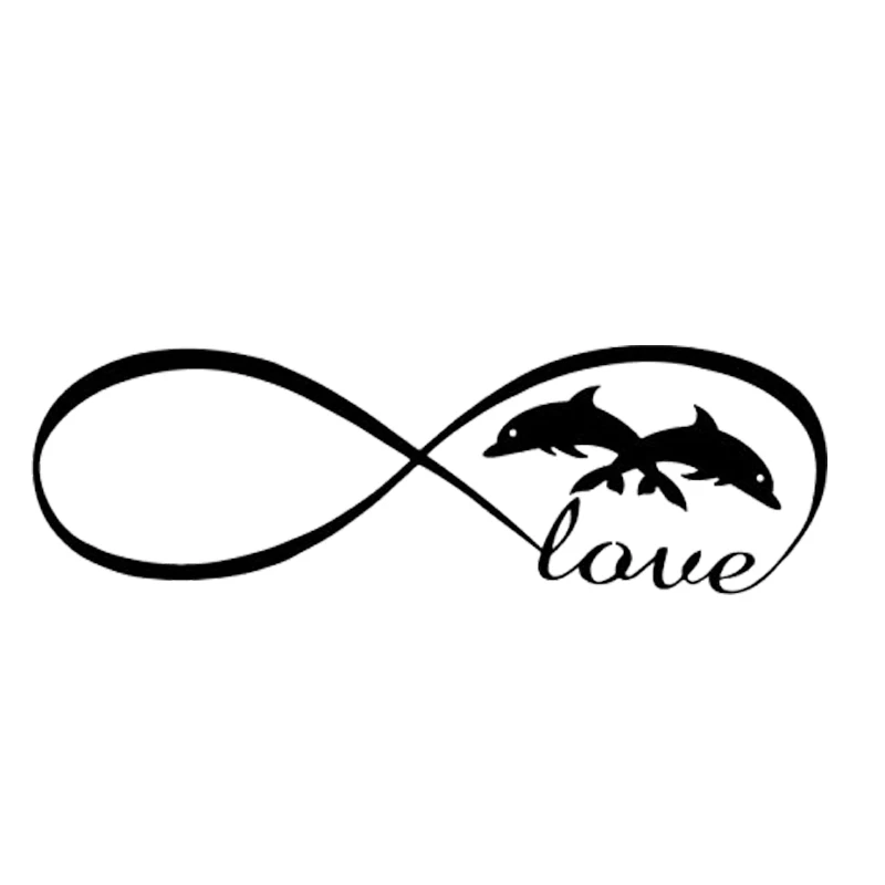 

15*5cm Love Dolphins Sticker Vinyl Decal Car Window Doors Bumper Laptop Vinyl Hobby Car Bumper Sticker