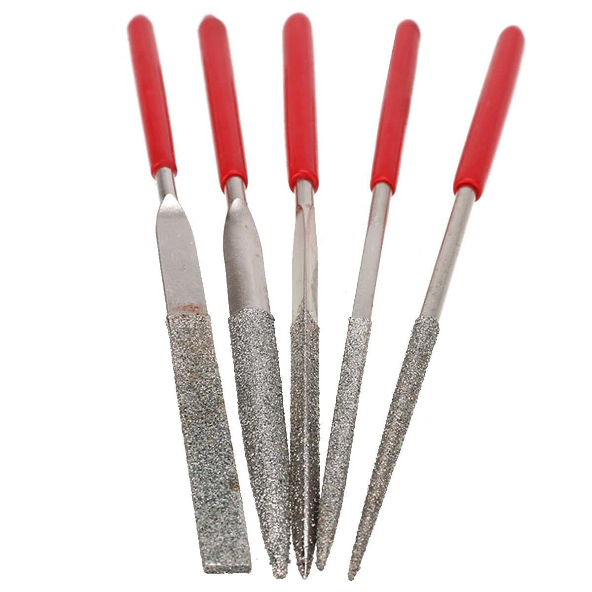 140mm 5pcs Mini Metal Needle File Set Multi Glass Stone Wood Carving Cutting Files Diamond DIY Woodworking Hand Tool | Инструменты