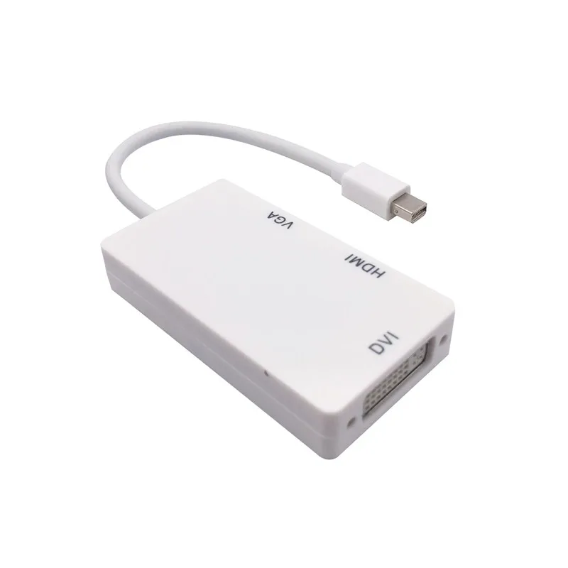 3 в 1 Mini Display Port MINI DP Male To HDMI DVI VGA Женский адаптер конвертер кабель для Apple MacBook |