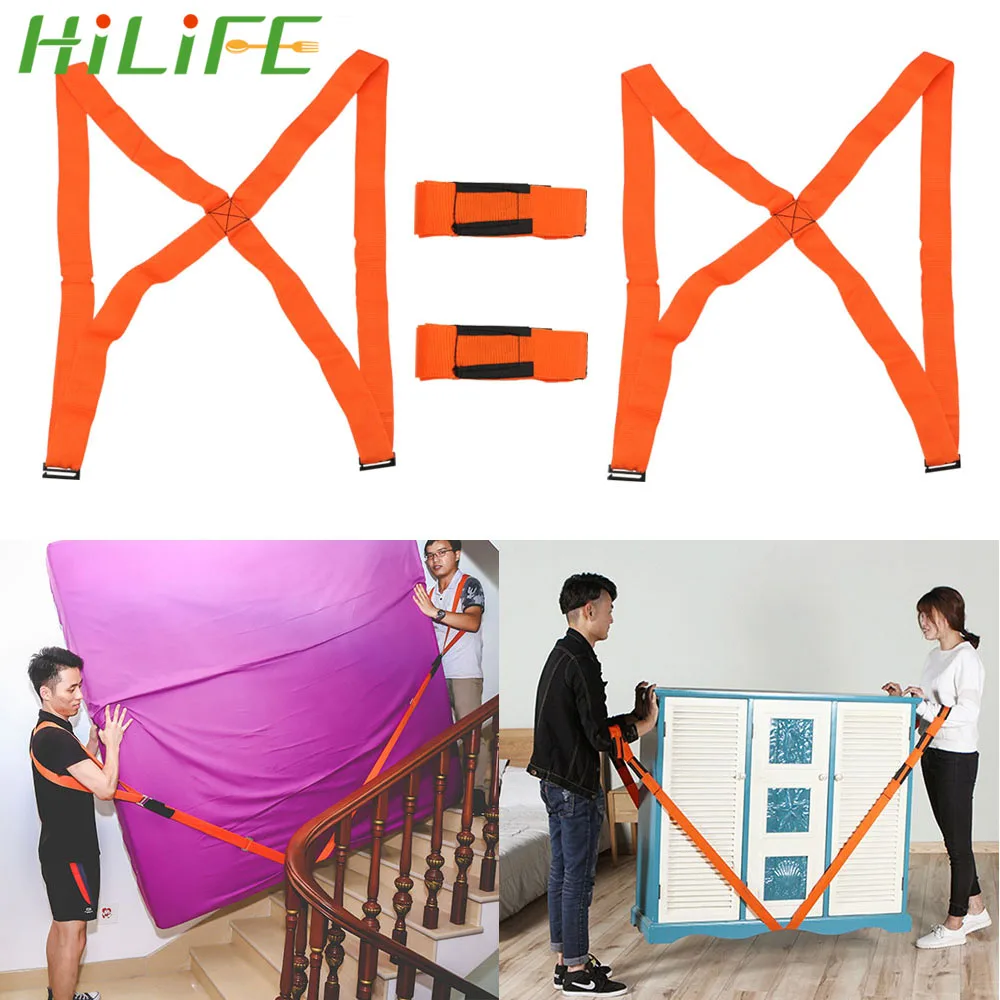 

HILIFE Furniture Mover Transport Belt For Home Moving 4pcs/set House Cleaning Easier Mover Carrying Rope Shoulder Straps
