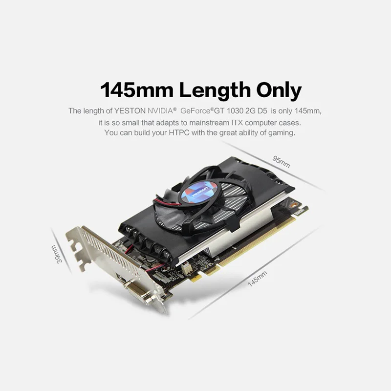 Yeston Geforce Gt 1030 2 ГБ Gddr5 видеокарты Nvidia Pci Express 3 0 настольный компьютер ПК видеоигровая