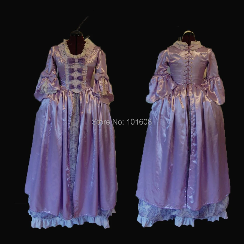 

Tailored!Eras Purple Civil War Victorian Ball Gown Southern Belle Halloween Gothic Cosplay DRESS Colonial dresses HL-435