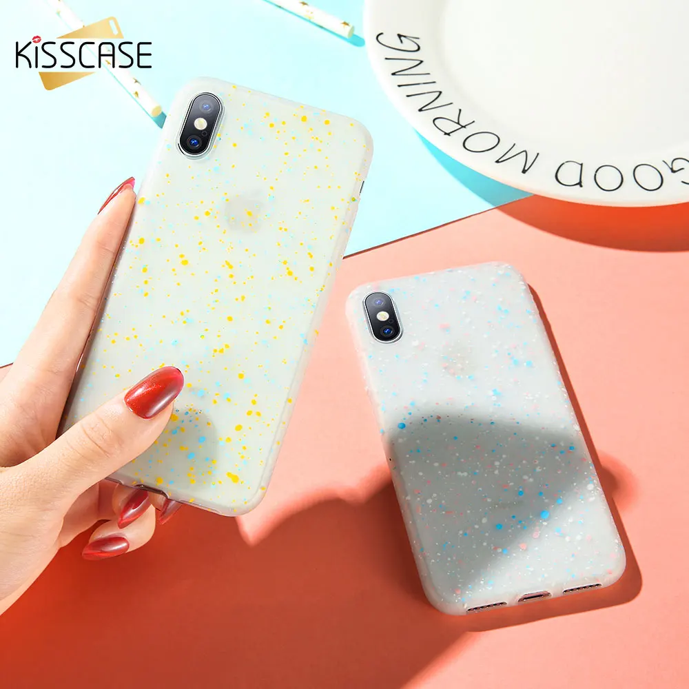 KISSCASE модный светящийся чехол для iPhone X 6 6S 7 8 Plus белый Звездная ночь телефона iphone XR
