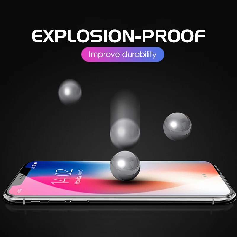 9D полное покрытие закаленное стекло протектор экрана для iPhone 7 8 Plus 6 S 9H Закаленное