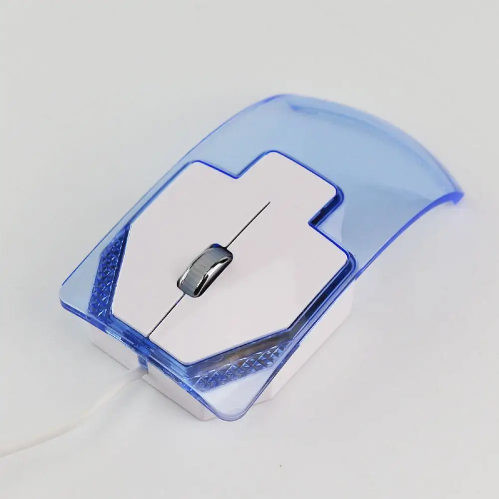 Прозрачный мини-красочный дышать Led оптическая USB проводной Мышь подсвеченные